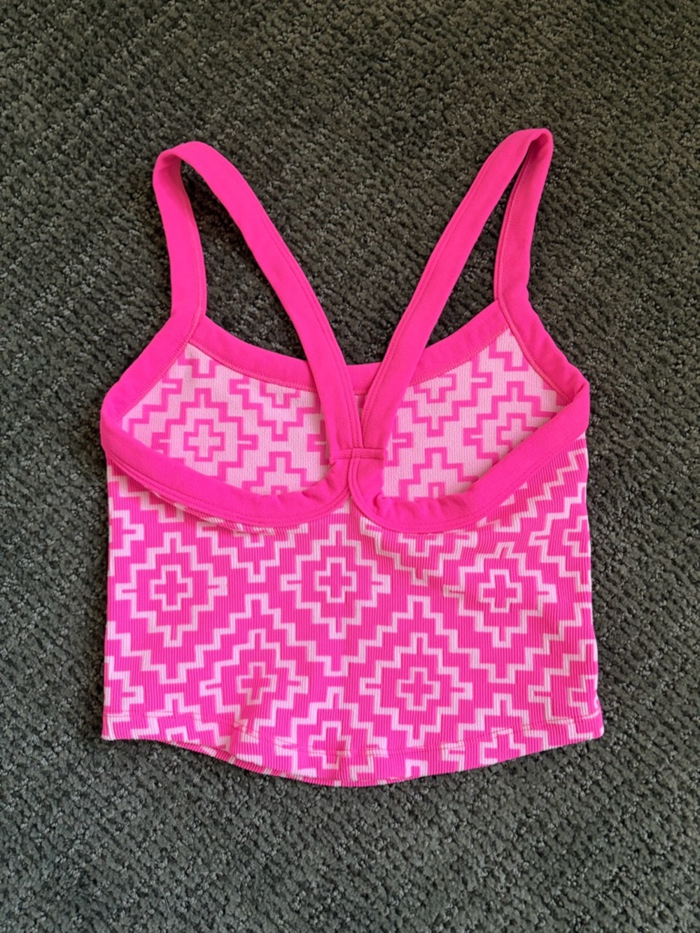 NWT - Free People Movement All Clear Fuchsia Flirt Geo Combo Jacquard Cami - Picture 5 of 5